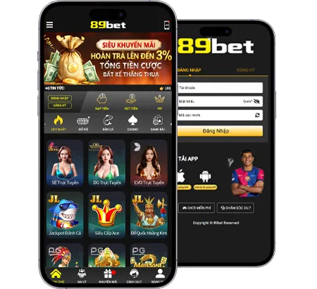 Giao diện ứng dụng 8fbet trên điện thoại di động