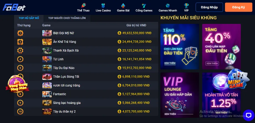 Tận dụng khuyến mãi 8fbet